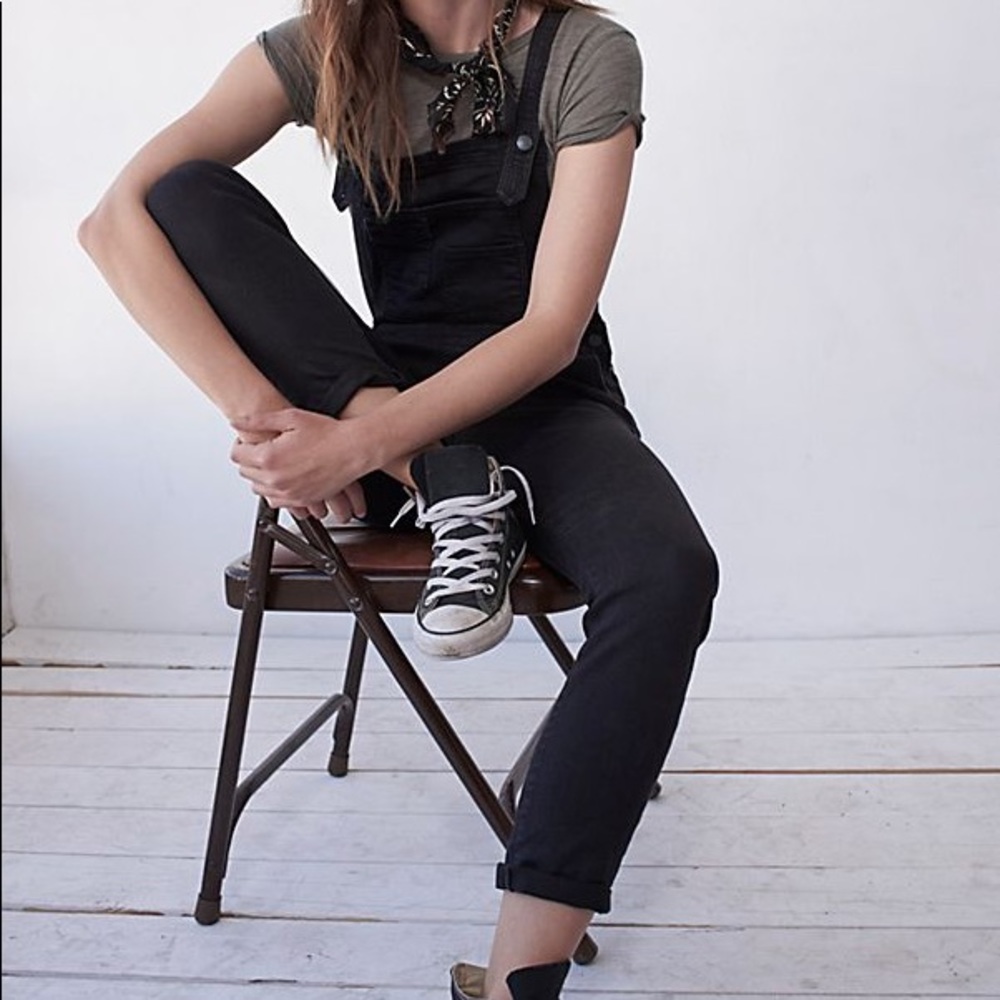 Free people black overalls